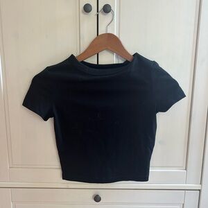 black baby tee